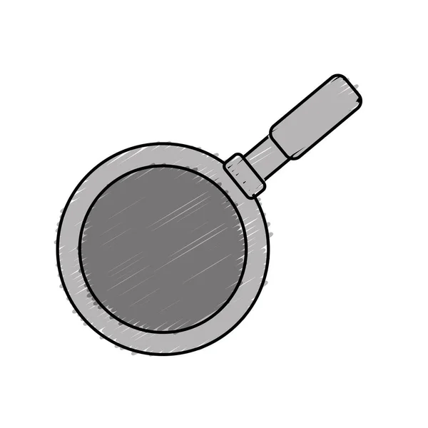 Металлическая Сковорода Кухонная Утварь Векторная Иллюстрация — стоковый вектор