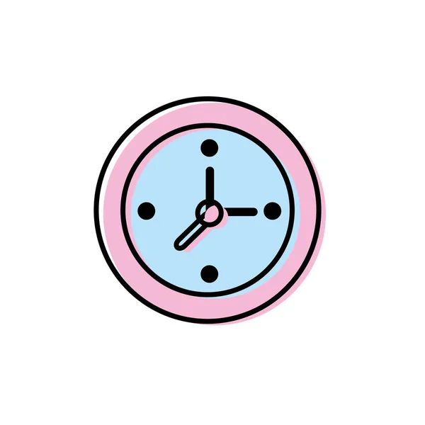 Ρολόι Τοίχου Γνωρίζουν Τις Ώρες Χρόνο Εικονογράφηση Διάνυσμα — Διανυσματικό Αρχείο