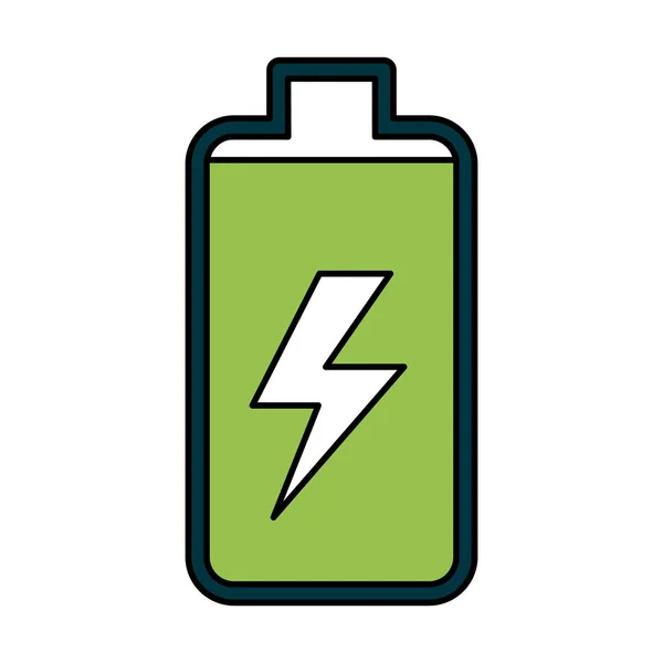 Battery Power Electric Digital Charge Vector Illustration — Stok Vektör