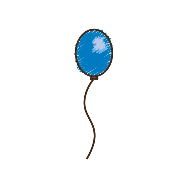 Ballon Partij Tot Gelukkige Verjaardag Decoratie Vectorillustratie — Stockvector