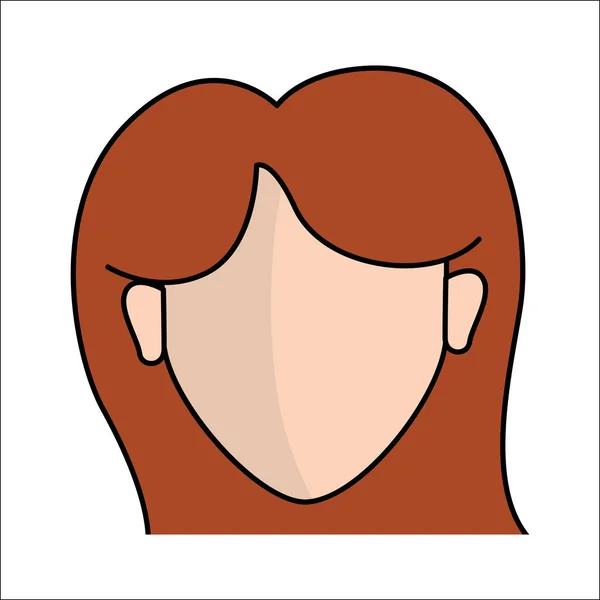 Gente Avatar Cara Mujer Icono Vector Ilustración Diseño — Vector de stock