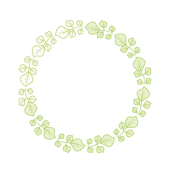 Silhouet Schoonheid Cirkel Van Bladeren Decoratie Ontwerp Vectorillustratie — Stockvector