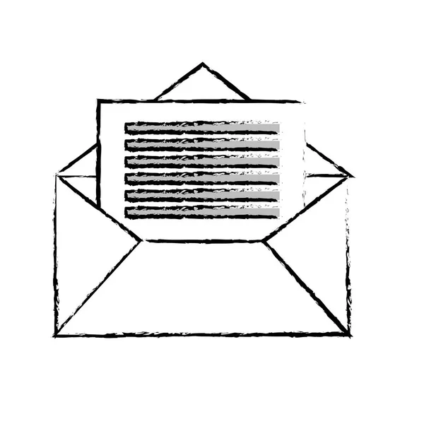 Figura Mensagem Mail Para Escrever Comunicação Ilustração Vetorial —  Vetores de Stock