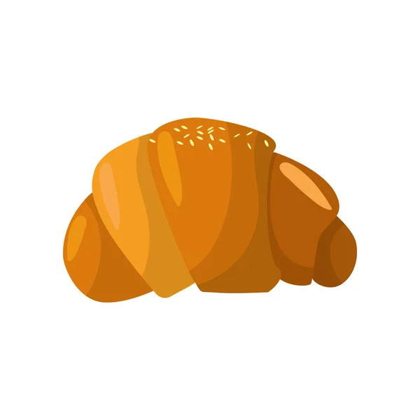 Delicioso Pan Panadería Fesh Croissant Ilustración Vector — Vector de stock