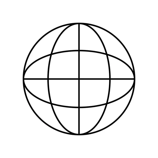 Linea Globale Simbolo Centro Dati Connessione Vettoriale Illustrazione — Vettoriale Stock
