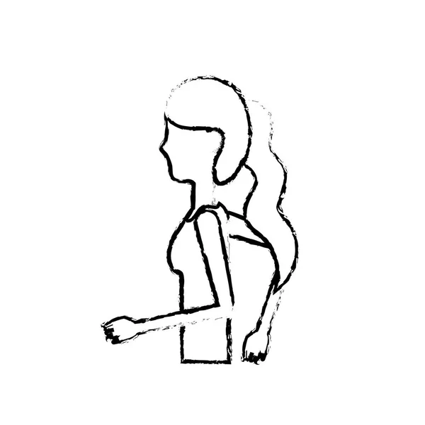 Figura Mujer Sana Haciendo Ejercicio Vector Ilustración Diseño — Vector de stock