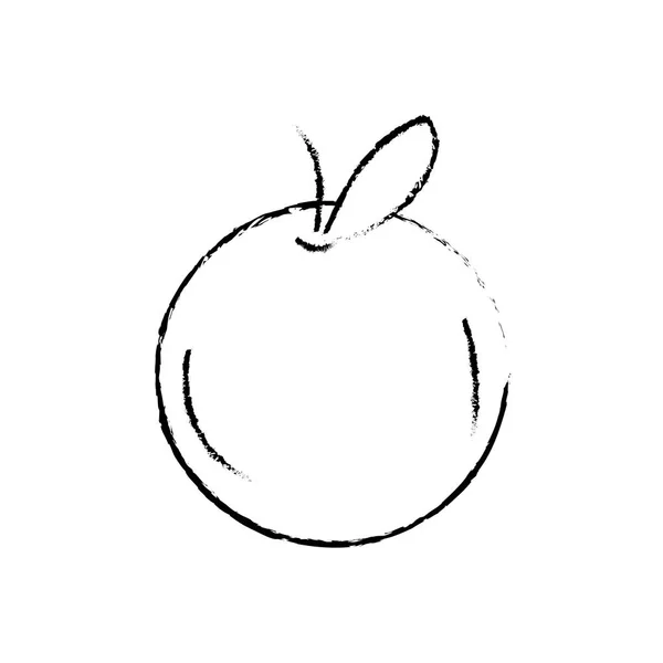 Figura Deliciosa Saludable Naranja Fruta Vector Ilustración — Archivo Imágenes Vectoriales