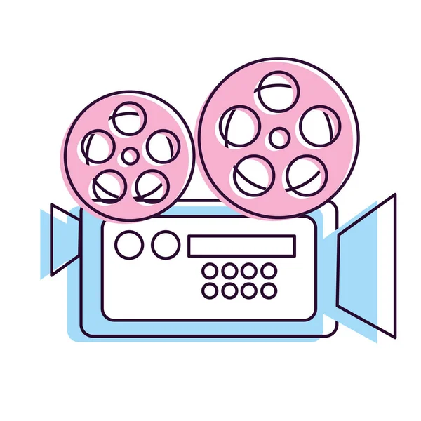 film kamera projeksiyon sahne, vektör çizim