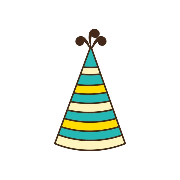 Hoed Partij Cebrate Happy Birthday Vectorillustratie — Stockvector