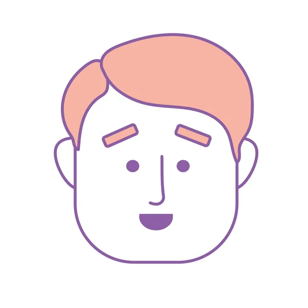 Mann Gesicht Mit Frisur Design Vektor Illustration — Stockvektor