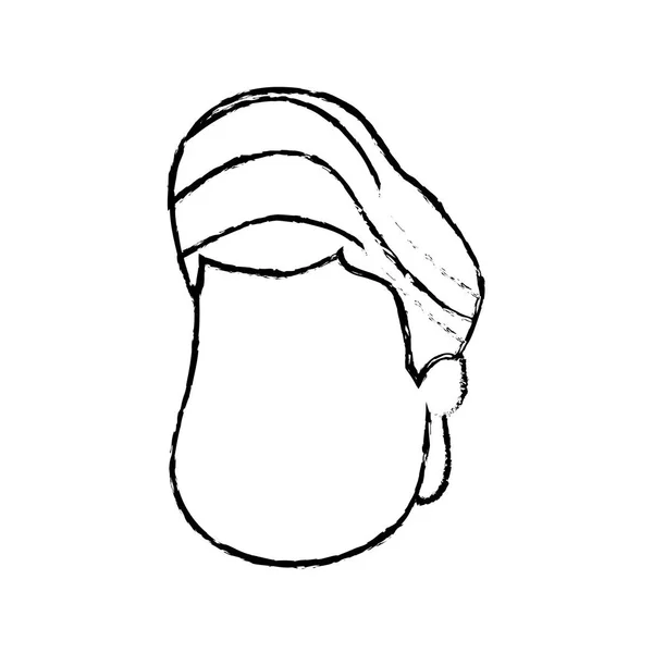 Рисунок Симпатичного Мальчишеского Лица Сеном Векторный Рисунок Иллюстрации — стоковый вектор