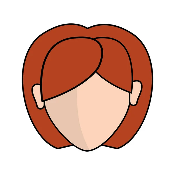 Gente Avatar Cara Mujer Icono Vector Ilustración Diseño — Vector de stock