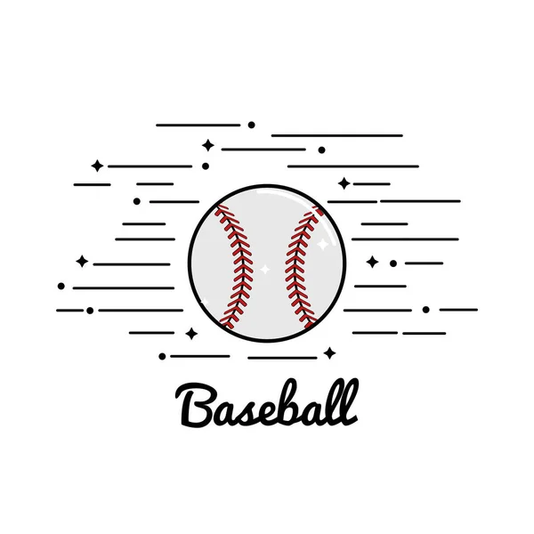 Symbole Baseball Jouer Icône Vecteur Illustration Conception Image — Image vectorielle