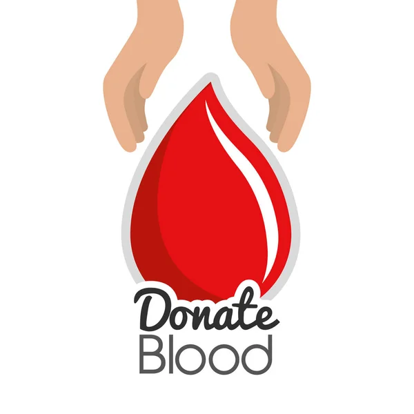 Krevní Dárcovství Kampaň Obrázek Ikony Vektorová Ilustrace Design — Stockový vektor
