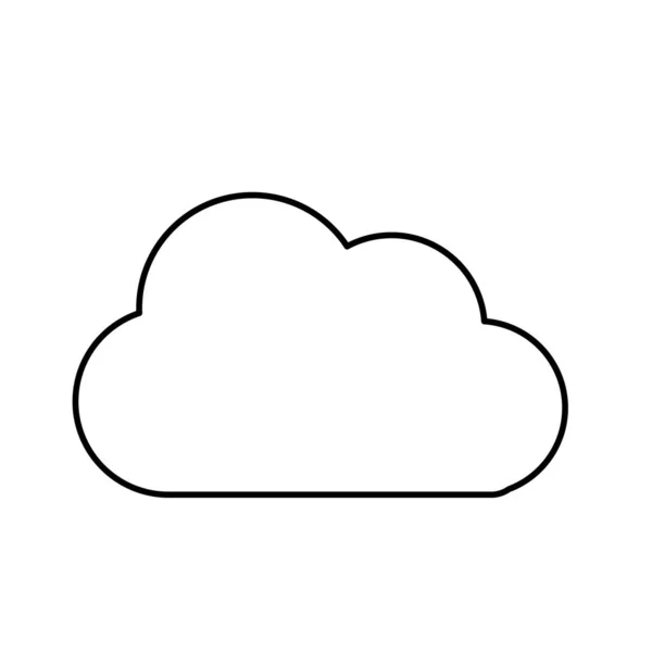 Línea Agradable Nube Diseño Sobre Fondo Blanco Vector Ilustración — Archivo Imágenes Vectoriales