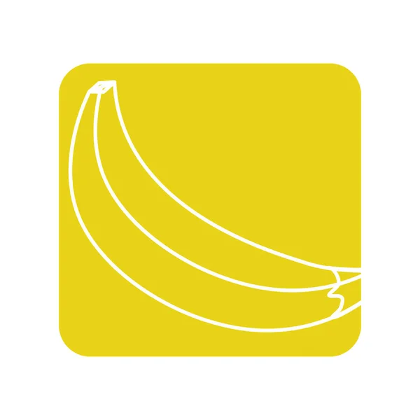 Étiquette Délicieux Fruits Tropiques Banane Dessin Vectoriel Illustration — Image vectorielle