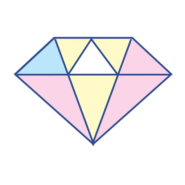 Schöner Edelstein Diamant Für Den Luxusgebrauch Vektorillustration — Stockvektor