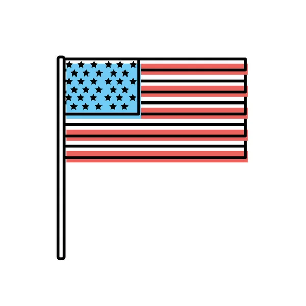 愛国心が強い休日を祝うためにアメリカ国旗ベクトル イラスト — ストックベクタ