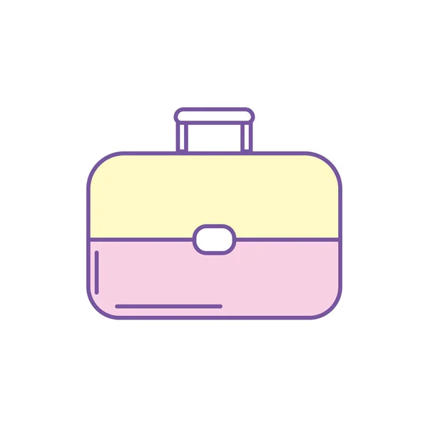 Business Suitcase Important Document Vector Illustration — Stock Vector