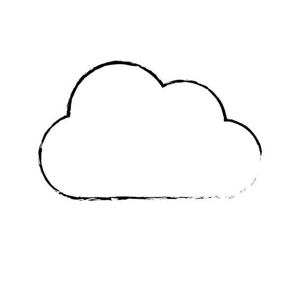 Figura Agradável Nuvem Design Sobre Fundo Branco Vetor Ilustração — Vetor de Stock