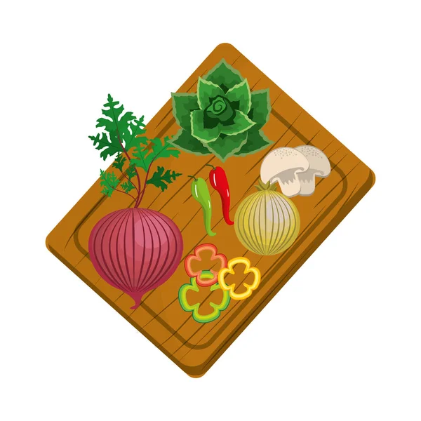 Ízletes Friss Egészséges Zöldség Vektoros Illusztráció Design — Stock Vector