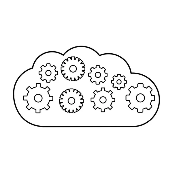 Nube Tiempo Línea Icono Aislado Vector Ilustración — Vector de stock