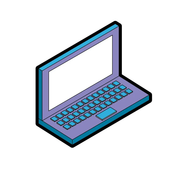 Laptop Tecnologia Para Informações Sociais Conectar Ilustração Vetorial —  Vetores de Stock