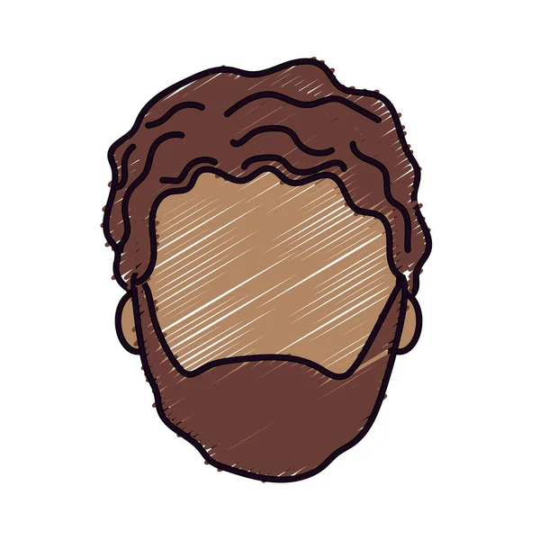 Cara Homem Agradável Com Haistyle Barba Ilustração Vetorial — Vetor de Stock