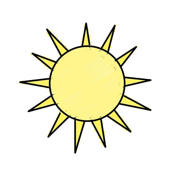 Nice Light Sun Image Vector Illustration Design — Stock Vector