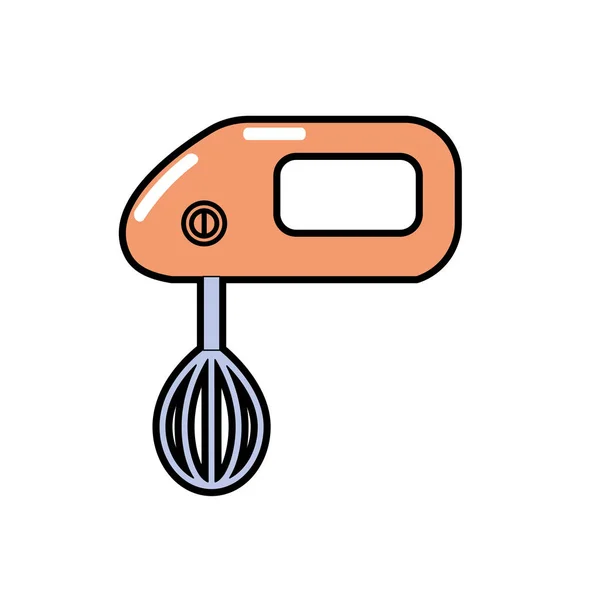 Mixer Technology Kitchen Utensil Object Vector Illustration — 图库矢量图片