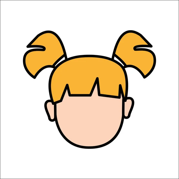 Rosto Bebê Menina Avatar Ícone Design Ilustração Vetorial —  Vetores de Stock