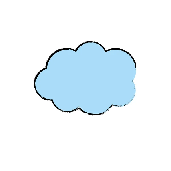 Cute Cloud Weather Design Icon Vector Illustration — Stock Vector