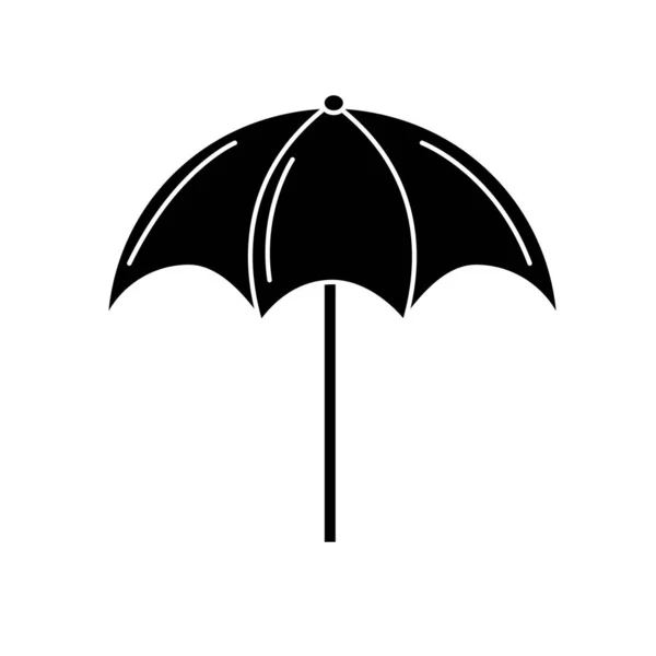 Contour Nice Umbrella Open Protect Sun Vector Illustration — Stock Vector