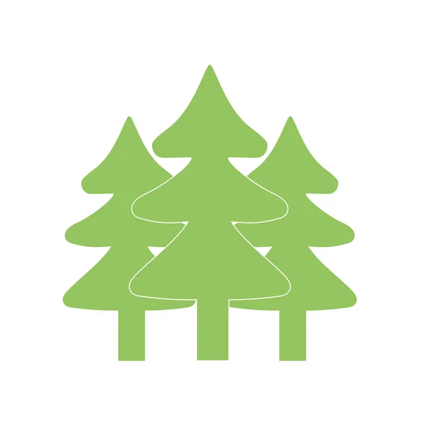 天然松树生态储备向量例证 — 图库矢量图片