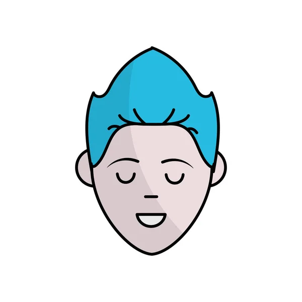 Rosto Homem Avatar Com Haistyle Design Vetor Ilustração —  Vetores de Stock