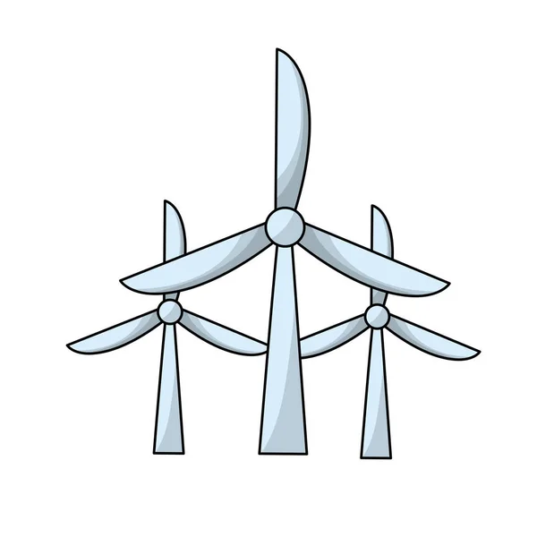 Windpower Technologii Ilustracji Wektorowych Ochrony Środowiska — Wektor stockowy