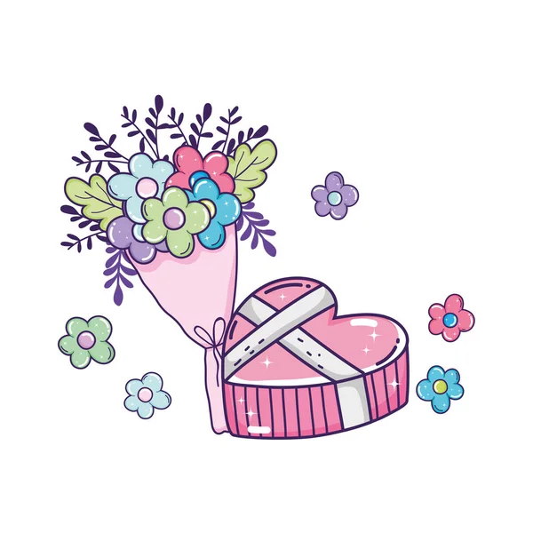 Sevgililer Günü tebrik kartı. Vektör illüstrasyonu