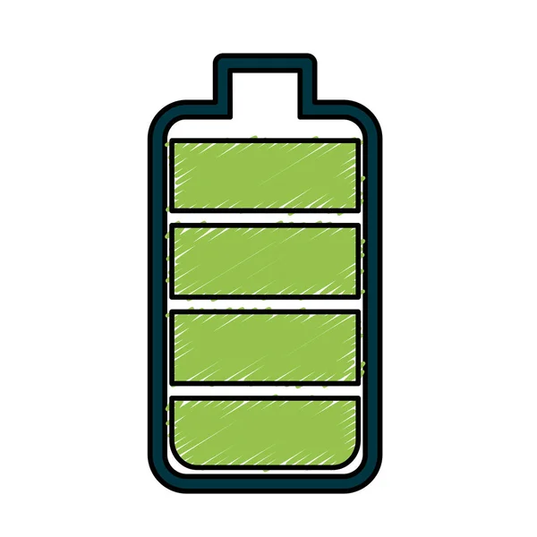 Alimentation Batterie Charge Numérique Électrique Illustration Vectorielle — Image vectorielle
