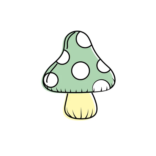 Beauty Natural Fungus Plant Icon Vector Illustration — Stockvector