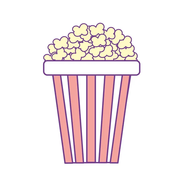 Delicious Salty Popcorn Eat Cinema Vector Illustration — Stock Vector