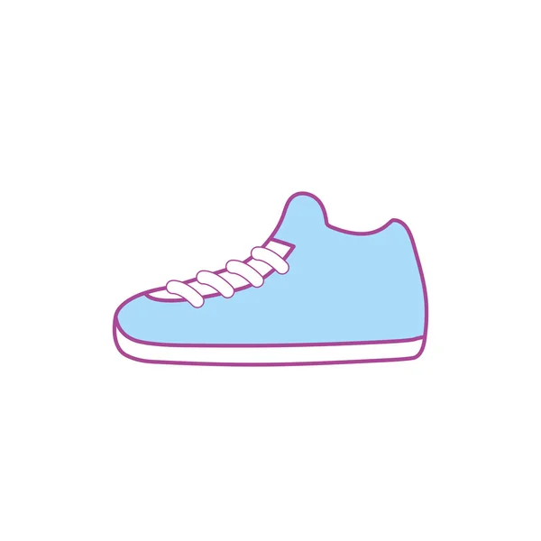 Sneakers Élément Pour Faire Exercice Avec Illustration Vectorielle Style Mode — Image vectorielle