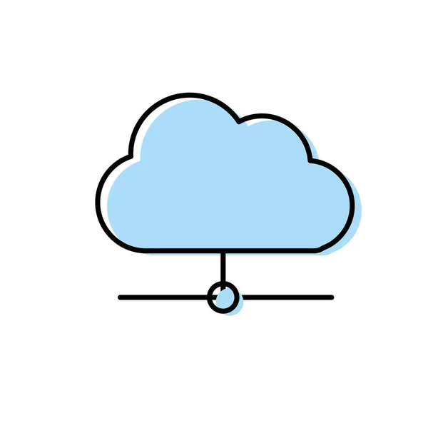 cloud data connection network information vector illustration