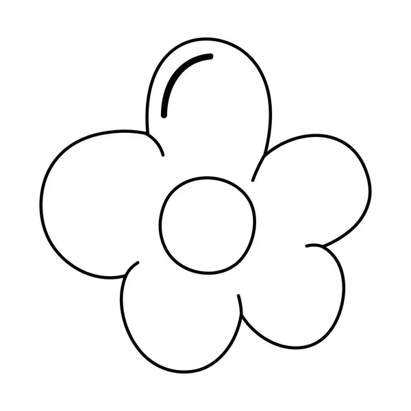 Niedliche Blume Gezeichnet Symbol Vektorillustration — Stockvektor