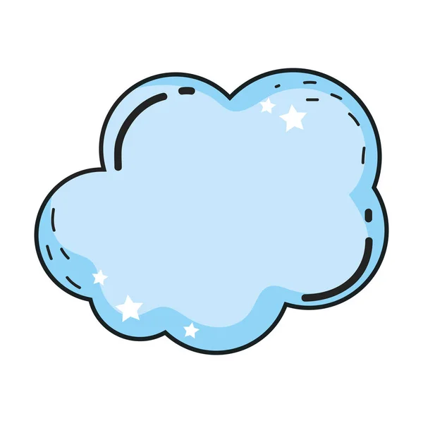 Cute Cartoon Cloud Vector Illustration — Stock Vector