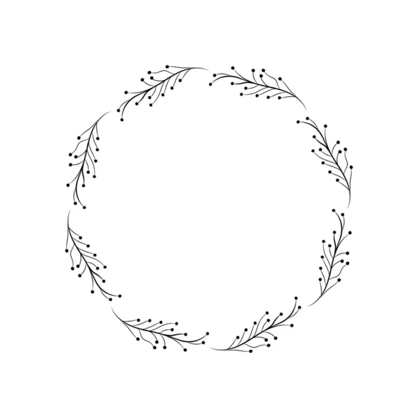 Větve Listy Květy Dekorace Vektorové Ilustrace — Stockový vektor