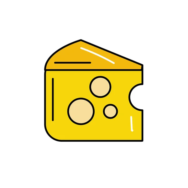 Delicious Cheese Food Nutrients Vector Illustration — Stock Vector