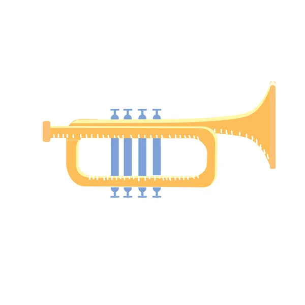 Instrument Muzyczny Trąbka Grać Muzyka Ilustracja Wektorowa — Wektor stockowy