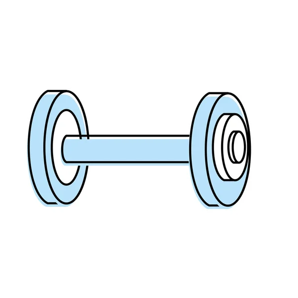 Ferramenta Fitness Dumbbell Para Fazer Exercício Treinamento Ilustração Vetorial —  Vetores de Stock