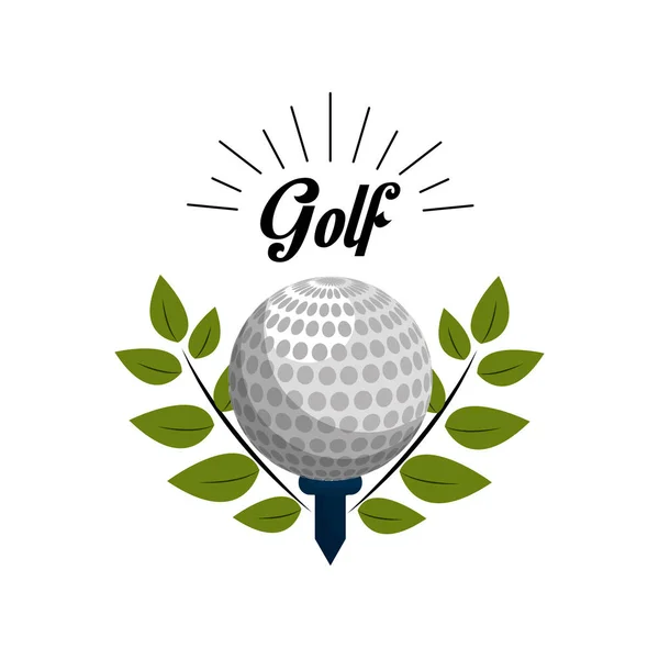 Icono Del Juego Golf Emblema Imagen Diseño Ilustración Vectorial — Vector de stock