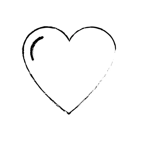 Rad Fina Hjärta Och Kärlek Symbol Värdigas Vektor Illustration — Stock vektor